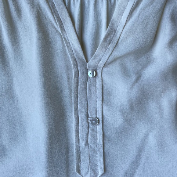 Calypso white silk top/tee - Picture 2 of 3